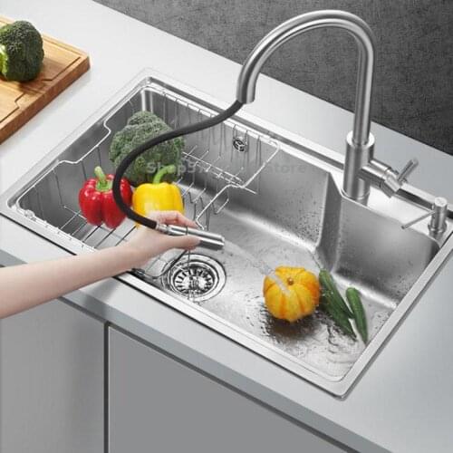 Single Sink Sink Official Flagship Store Official Website 304 Stainless Steel Kitchen Large Sink Basin Under Counter Basin Acces