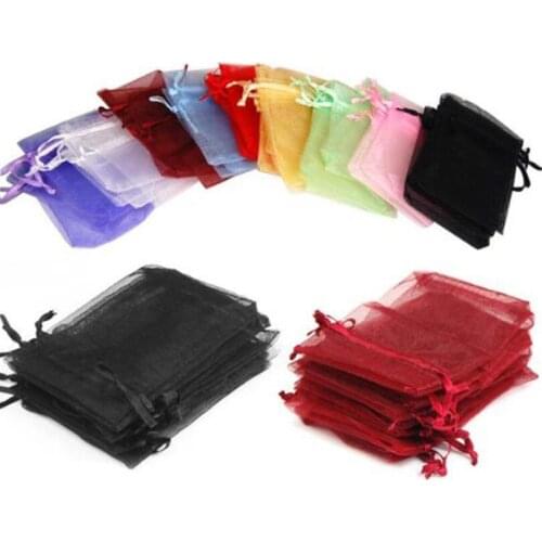 Wholesale Jewelry Packaging Drawable Organza Bags 9x12cm Small Wedding Decoration Gift Bags LX2756