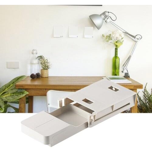 Under-Desk Organizer Hidden Self-Adhesive Storage Drawer Organizer Tray Cabinet Hanging Drawer Organizer For Home Storage