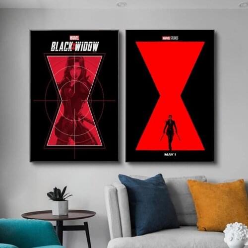 Black Widow Movie Poster Marvel Superhero Canvas Painting and Print Disney Film Wall Art Girl Picture Living Room Home Decor