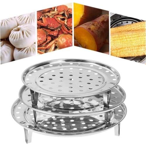 Steaming Stand for Food Steaming Baking Roasting Round Steamer Rack Steamer Shelf Dumpling Tray Three Legged Cooking Tool