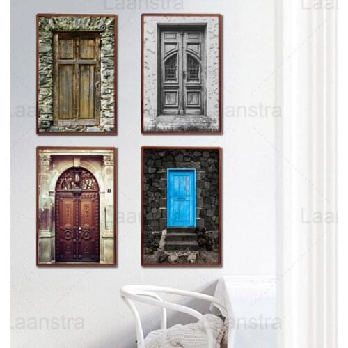 Shabby Chic Door Picture Canvas Decor Painting Modern Home Decoration Wall Art Poster HD Prints Abstract Art Mural Frameless