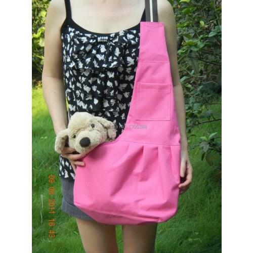Pink Pet Carrier Bag Dog Cat Puppy Aminal Sling Single Shoulder Bag Warm Winter Dog Front Chest Carrier Outdoor Travel Drop Ship