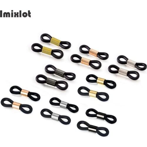 2PCS DIY Eyeglasses Sunglasses Spectacle Chain Rope Holder Strap Rubber Loop End Eye Glasses Retainer End Loop Connector