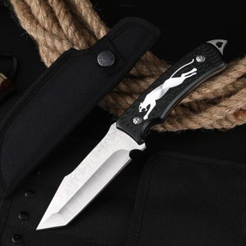 Fixed Blade Tactical Knife Free Shipping Sharp outdoor knife Handmade steel Hunting Knife G10 handle Camping Survival Knife
