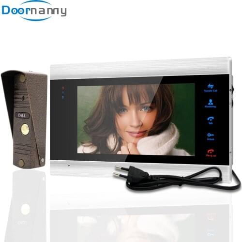 Doornanny Video Intercom System For Home Apartments 4 Wires Video Doorbell Video Doorphone 1200TVL Analog Intercom