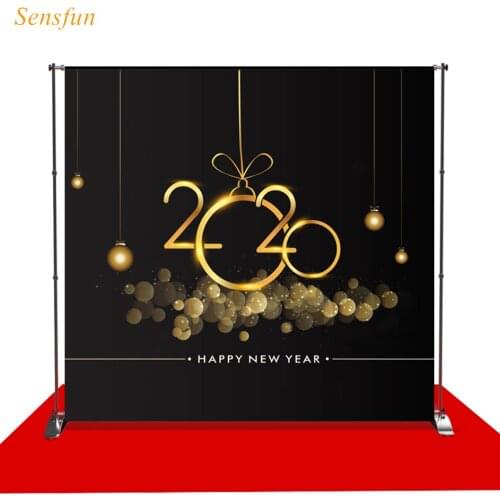LEVOO photography background Happy New Year 2020 Party Golden backdrop photo studio photocall printed shoot prop vinyl