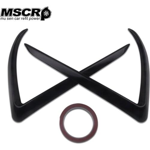 High Quality Black Car Front Fog Light Eyebrow Cover Trim 2Pcs for Tesla Model 3 2017-2019 Bright