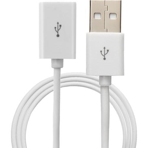 1M White USB 2.0 A Male to A Female M/F Extension Cable Power Cord for PC Laptop Notebook