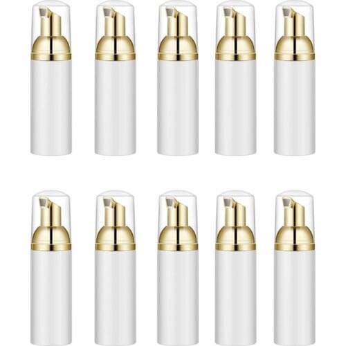 10pcs Plastic Foamer Pump Bottle Refillable Empty Cosmetic Bottle Cleanser Soap Dispenser Foam Container 30/50/60/100ml
