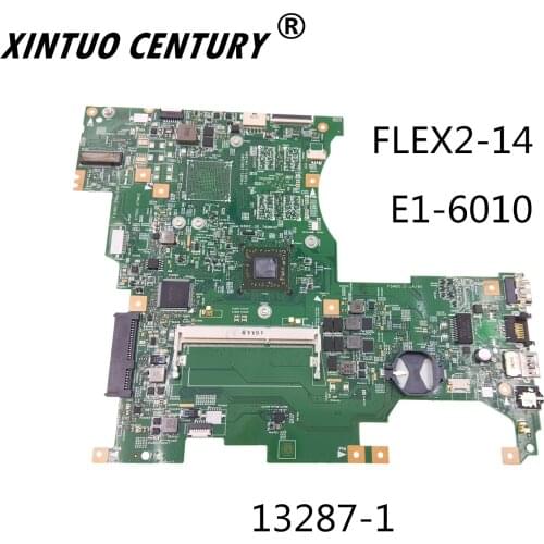 13287-1 For Lenovo Flex2-14 computador portátil placa-mãe 448.00y02. 0011 com EM6010 E1-6010 CPU 100% test