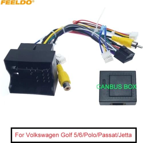 FEELDO 16-pin Car Android Stereo Wiring Harness For Volkswagen Golf 5/6/Polo/Passat/Tiguan/Touran