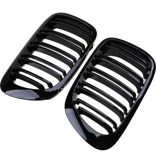 2pcs ABS Gloss Black 2 Door 2D Coupe Kidney Grille Grill For 1998-2001 BMW E46 Hot For BMW 3-Series BMW M3 Cabrio 2001-2006