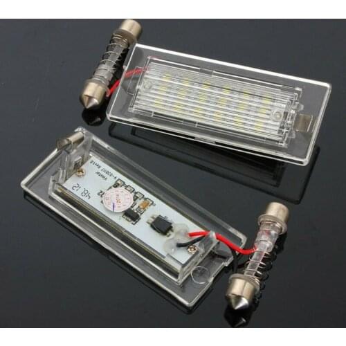 2 Pcs/set Error Free LED License Plate Light Lamp Fits For BMW X5 E53 X3 E83 03-09 Series License Plate Light