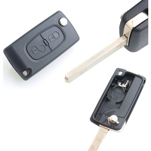Car Key Cover Remote Control Flip With Two Buttons Key Shell Fob For Peugeot 308 207 307 3008 5008 807 For Citroen C2 C3 C4 C5