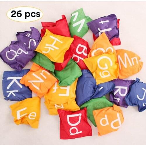 Childrens outdoor throwing sandbag game puzzle English alphabet square sandbag toy interactive entertainment childrens fun