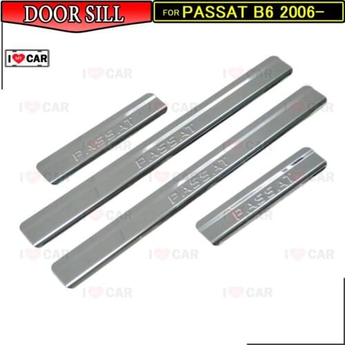 Door sills for Volkswagen Passat B6 2006- scuff plate guard stainless door sills sticker car styling decoration protection