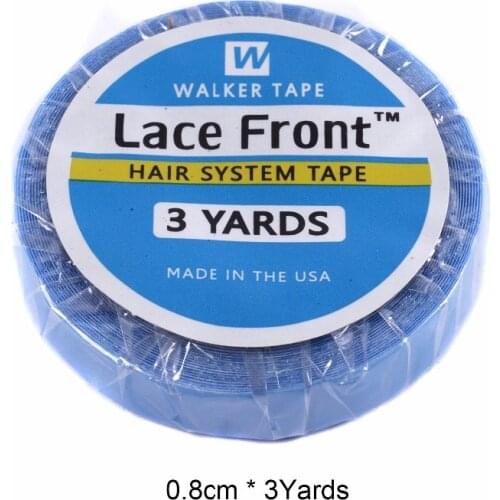 1 Roll 0.8CM*3 Yards Super Hair Blue Tape Double-Sided Adhesive Tape for Hair Extension/Lace Wig/Toupee