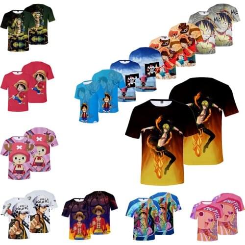 Anime One Piece T Shirt Cosplay Luffy Sauron Cartoon 2021 New Harajuku Ullzang Boys Girls Summer Fashion Tops