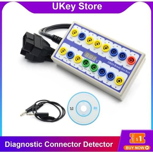 Hot Sale OBDII Protocol Detector Car OBD Break Out Box Breakout Professional Automotive Car Diagnostic Connector Detector