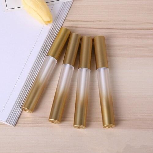 Hot Gradient Gold Empty Plastic Lip Gloss Plumper Tube Make up Liquid Eyeliner Eyelash Growth Serum Refillable Bottle 200pcs/lot