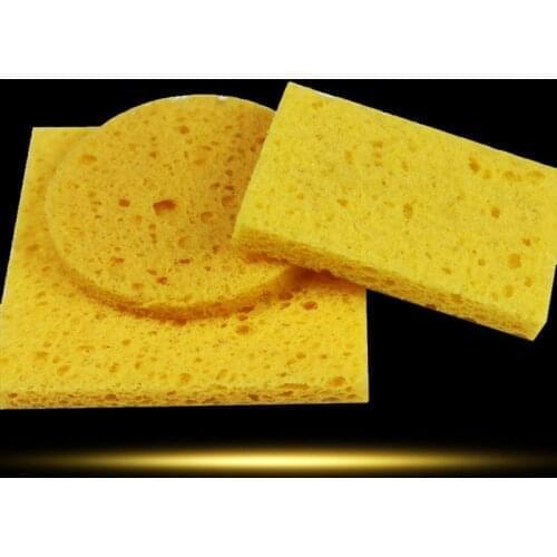 5/10PCS Yellow High Temperature Cleaning Sponge For Electric Iron Tip Cleaning Tool Reusable