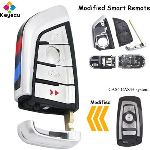 KEYECU CAS4 Modified Remote Key With 4 Button & 315MHz/ 433MHz/ 868MHz & PCF7945 Chip - FOB for BMW 5 7 Series F Chassis 2012-16