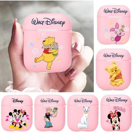 Minnie Mouse Cheer Up Silicone Bluetooth Wireless Earphone Case for AirPods Protective Cover Skin Accessories Pods Charging Box