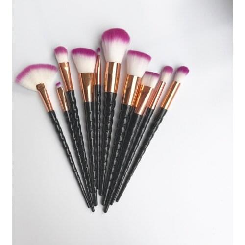 Rose Gold/Black Unicorn Makeup Brush Set Powder Foundation Eyeshadow BB Cream Base Cosmetic Brushes for Makeup Beauty Tool