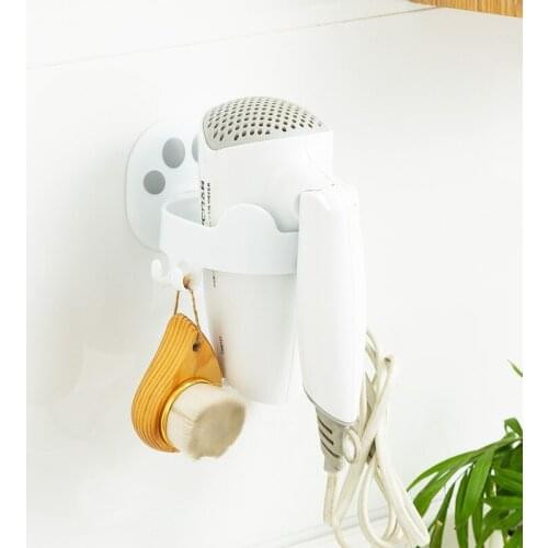 Wall-mounted Hair Dryer Rack Cat Claw Organizer Holder With 4 Hooks Storage Holder Hair Dryer Storage Rack Home Bathroom Gadgets