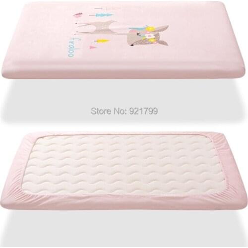 100% Cotton Crib Fitted Sheet Soft Baby Bed Mattress Cover Protector Cartoon Sika Deer Newborn Bedding For Cot Size 120*65cm