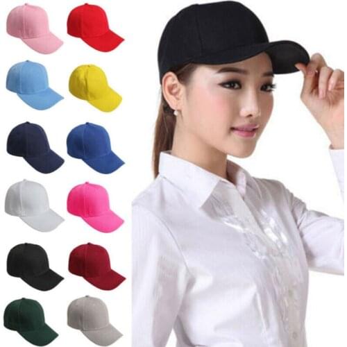 New Arrival Unisex Men Women Sport Baseball Cap Plain Solid Snapback Golf Trucker Cap Snapback Hip-hop Hat Adjustable