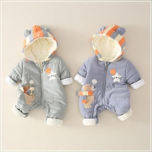 Newborn baby clothes boy girl cotton coat baby autumn winter Jumpsuit creeper
