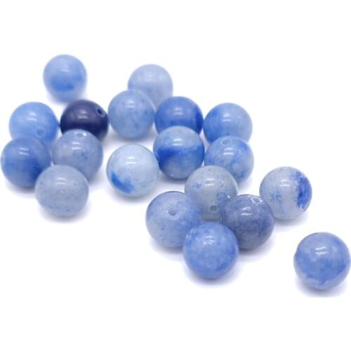 Wholesale Blue Aventurine Natural Stone Loose Beads Needlework for Jewelry Making DIY Bracelet 8mm
