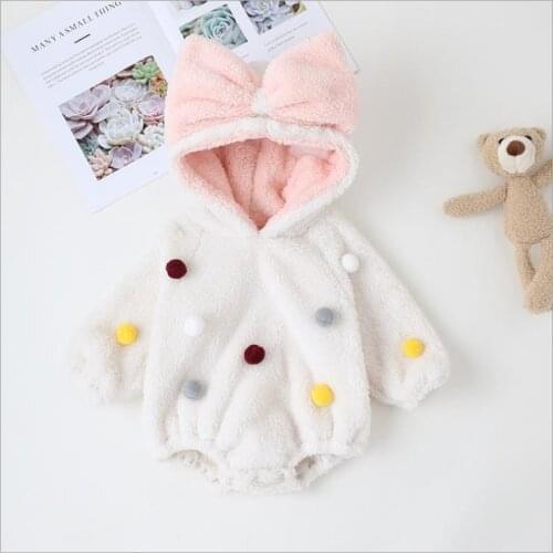 The babys thick hooded coat