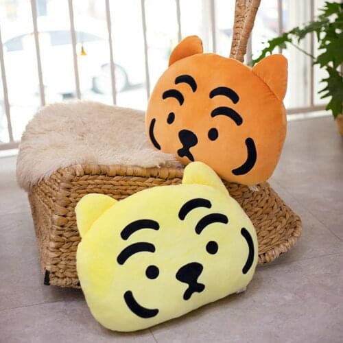 Cartoon Tiger Head Plush Toys Baby Cloth Animals Chair Cushion BedRoom Decor Sleeping Pillow Children Birthday Gift