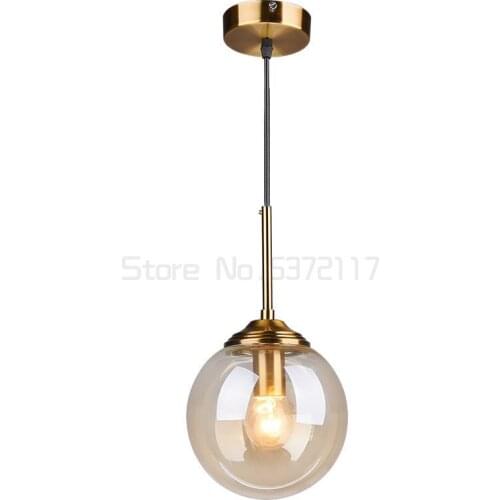 Nordic postmodern round ball living room pendant lamp creative personality glass home decoration fashion simple bedroom light