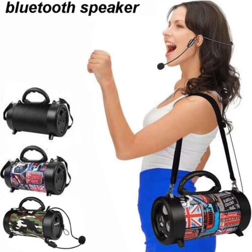 10W Portable Wireless Bluetooth Speaker 1200mAh Subwoofer 8D Surround Loudspeaker TF Card/AUX /U Disk Handsfree Call +Microphone
