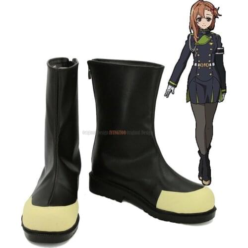 Hanayori Sayuri Shoes Cosplay Anime Seraph of the End Sayuri Hanayori Cosplay Boots Shoes Owari no Seraph Cosplay Custom Made