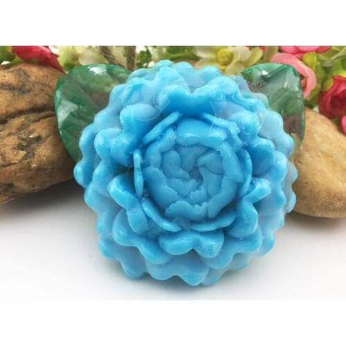 Silicone Mold Thai Soap Shape Soaps Mould Aroma Stone Rubber PRZY 001 Jasmine Peony Flower Handmade Fruit Blue Eco-friendly