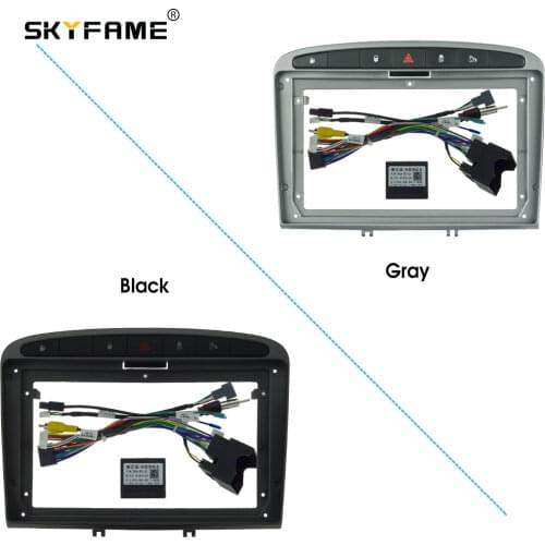 SKYFAME Car Frame Cable Canbus For PEUGEOT 408 2008-2016 Screen Dask Kit Fascia Frame