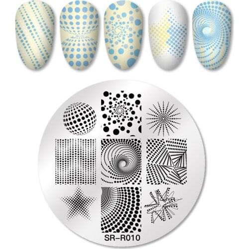 MEET ACROSS Nail Stamping Plates Pentagram Nail Art Stamp Template Design Nail Image Plate Stainless Steel Stencil Tools