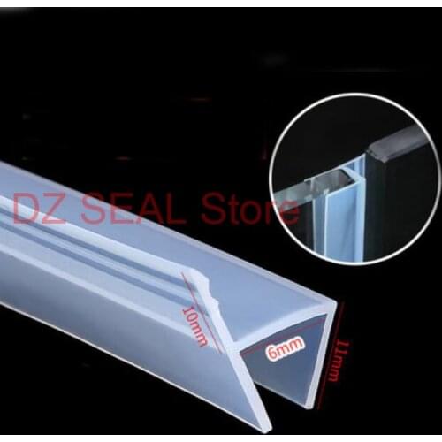 3 meters h shape silicone rubber bath shower room screen door edge trim glass seal strip weatherstrip for 6mm glass