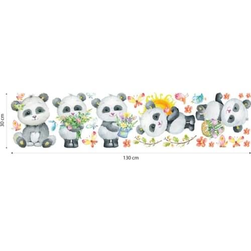 UVB00611 Panda wall stickers wall decoration kids bedroom baby nursery room bed