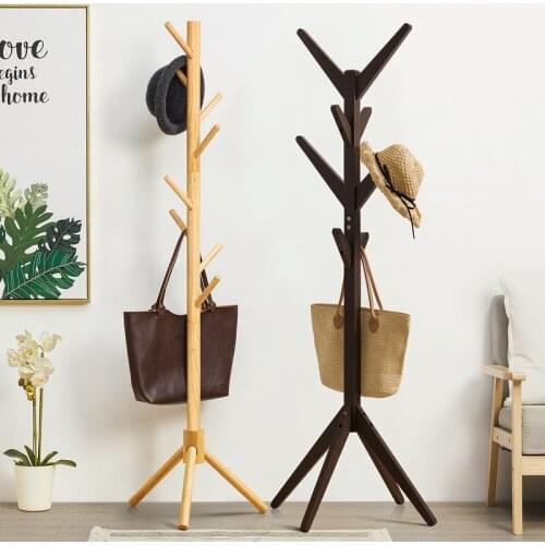 Hanger Floor Bedroom Bag Rack Cloakroom Household Storage Simple Cabinet Solid Wood Simple Modern Clothes Storage