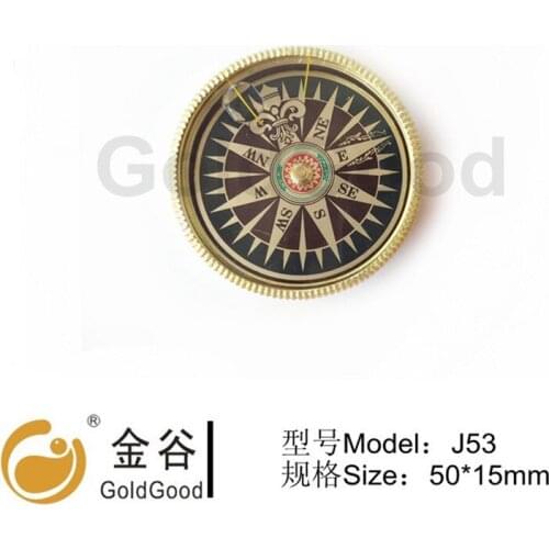 High-grade gold metal antique compass