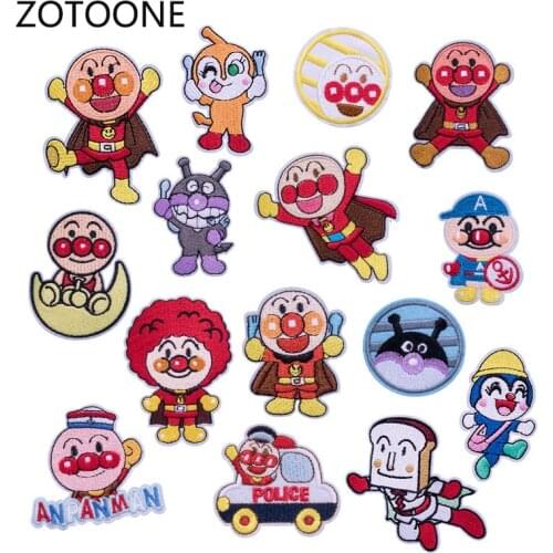 ZOTOONE Cartoon doll Patch Iron on Super character Stickers for Clothes Jcaket DIY Badge Applique Embroidery Sew on Patches I