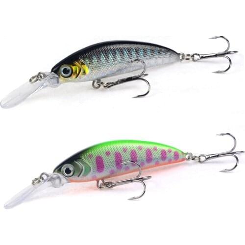 1pcs 6g/7cm Minnow Stream Fishing Lure Mini Trout Baits Small Whopper Vibrating Light Sinking Fish Crankbait Japan Winter Tackle