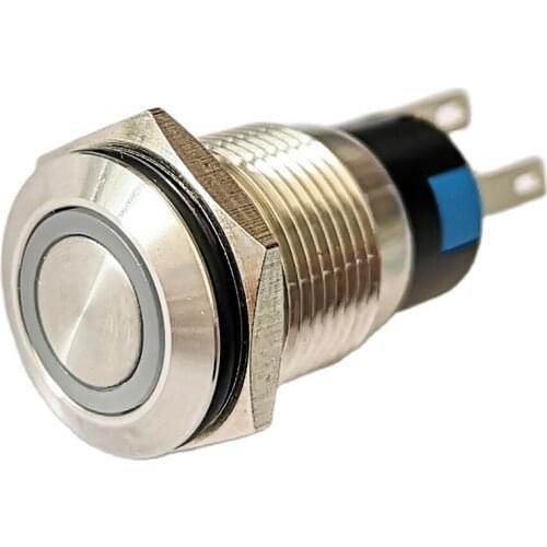 16mm Waterproof Ring Led 3V 6V 12V 24V 220V 1NO1NC Latching and Momentary Electric Switch