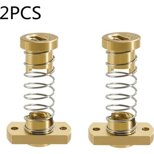 2Sets CR10 Z axis T8 Anti-Backlash Brass Nuts Spring Loaded Nut Elimination Gap for Upgrade Ender 3s Ender 3 Pro V2 Nut